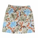 Eddie Bauer  Skirt Women's 16 Floral Khaki Cargo   Brown Colorful Flowers Pocket Photo 2