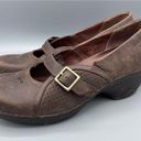 Patagonia  Brown Leather Cattail Clog Mary Jane Shoes Womens 9 Photo 0