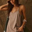 Free People Hot Shot Mini Dress Built In Shorts Mocha Latte Size Small FLAWS Photo 0