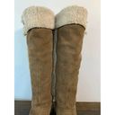 Juicy Couture  Women's Foldover Faux Fur Suede Tall Winter Boots Tan Size 7 Photo 2