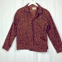 Universal Threads  Womens Denim Jacket Brown/Black L Animal Print Snap Button EUC Photo 0