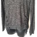 SO  gray lace up side sweater Photo 2