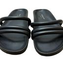 Everlane  Women’s "The Form" Three Strap Black Sandal Size 6 Puffy Slip On Slides Photo 2