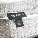 Torrid  Gray Long Sleeve Pointelle Open Knit Cardigan Sweater Size 3X 22-24 Photo 5