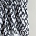 J.Crew  Linen Blend Short Sleeve Romper w/ pockets in Black White Ikat Print, XS Photo 6