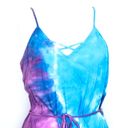 Chaser  Size Medium Purple Pink and Blue Tie Dye Maxi Dress with Lattice Detail Photo 5