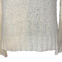 Energie  Cream V-Neck Knit Pullover Sweater Women Sz M Photo 4