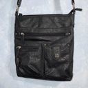 Rosetti Rossetti Black Faux Leather 10”X12” Medium Crossbody Purse~Lots Of Pockets Photo 2