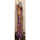 Vintage Y2K 2000s Multicolor Maxi Purple Boho Rhinestone Dress Size M Photo 4