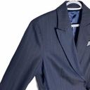 W By Worth Worth pinstripe leather accent tie blazer size 6 Photo 33