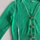 CAbi  Wallis Retro Cropped Burst of MintJulep Green Cardigan Embellished Buttons Photo 4