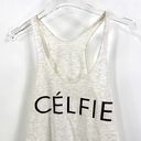 American Apparel  Cream Scoop Neck Sleeveless Graphic Tank Top Photo 6