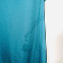 The Loft  Teal Ruffle High Neck Tie Back Tank Top Photo 3