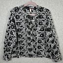 Pilcro  Medium Top Whitney Trapeze Black Gingham Floral Embroidered Anthropologie Photo 1