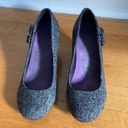 blowfish  Grey Black Tweed Wedges with Buckles Photo 3