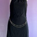 Charlotte Russe  Black Halter Silver Chain Accent Dress Size Medium Photo 0