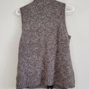 J.Jill  Marled Brown Knit Stand Collar Full Zip Wool Alpaca Sweater Vest Size M Photo 3