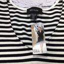 Karen Kane  Womens Size XS Black White Stripe V Neck Dress Photo 1