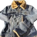 Giacca Women’s Denim Vintage Y2K Jacket Faux Fur Trim Penny Lane Hippy Boho Sz S Blue Photo 0