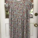 J.Jill  Women's Dress Floral Ditsy Size M Stretch Rayon Spandex Short Sleeve EUC Photo 8