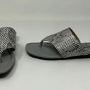 Donald Pliner  Kent Snake Python Leather Embossed Flat Slip On Sandals Shoes Gray Photo 0