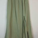 J.Crew  | Sage Green Gauze Cotton Elastic Waist Side Slit Maxi Skirt XS NWT Photo 0