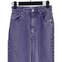 ZARA  90's Style High Waist Full Length Wide Leg Jeans 5 Pockets 0 Purple #2323 Photo 3