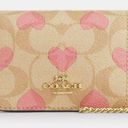 Coach Boxed Mini Wallet On A Chain In Signature Canvas With Heart Print Photo 2