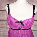 Jaclyn Smith  Pink and Black Polka Dot Camisole Size L Photo 1