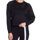 Cynthia Rowley NWT Rowley Fitness Black Perforated Mesh Pullover Photo 0