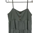 Paper Crane Women's  Dainty Sage Ruffle Tiered Buttoned Tank Top Blouse Size Med Photo 0