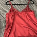 Lulus Red Satin Lace Cami Top Photo 2