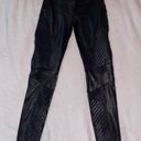 Spanx Womens  Black Faux Leather Moto Leggings size Medium Photo 4