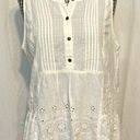 Sonoma  Goods For Life Women Top Size Small Sleeveless Cream Eyelet floral lace Photo 0