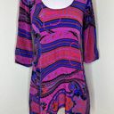 Tracy Reese Plenty by  100% Silk Tunic Mini Dress XS Purple Pink Scoop Neck Chic Photo 0