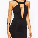 AQ/AQ AQ AQ Halo Plunge Mini Dress With Strap Detail Black Size 4 New With Out Tags Photo 1