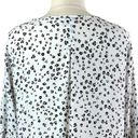 Elle Blouse Top Ruffle Bell Sleeve Pullover White Black Leopard Women’s Size XL Photo 7