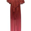 BCBGeneration  Chiffon Maxi Dress Women's Size Large V-Neck Formal Gown Mini Photo 0