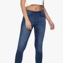 Cello  Jeans Mid Rise Skinny Easy Pull On Jeggings Blue Denim Size Medium Photo 0