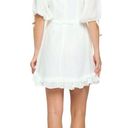 Angel Biba  Ruffle Babydoll Mini Dress White Size Small NWT Photo 1