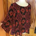 Everly Anthropologie  psychedelic bell sleeve blouse Photo 7