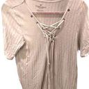 American Eagle  Lace Up Top - Size: XL Photo 0