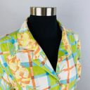 The Moon Pineapple Womens Medium M Silk Abstract Pineapple Print Button Down Shirt Photo 3