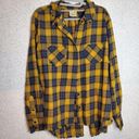 Gypsy Jaded  size S/M lemon flannel yellow button up shirt Photo 0