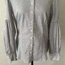 Worthington Striped long sleeve collared button down pleated sleeve shirt Photo 3