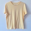 L.L.Bean  Women's Pima Cotton Tee, Short-
Sleeve Crewneck in Yellow Photo 4