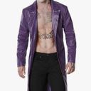 Spirit Halloween Suicide Squad Joker Purple Halloween Crocodile Trench Coat Photo 0