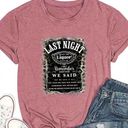 Moda Last night Morgan Wallen Graphic T-Shirt Country Music Casual XL New Photo 0