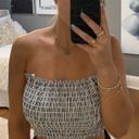 Carmar Denim Blue And White Tube Top Photo 1