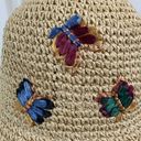 Scala  Girl Paper‎ Straw Hat Butterflies One Size Photo 1